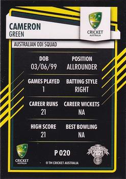 2021-22 TLA Traders Cricket Australia - Silver #P 020 Cameron Green Back