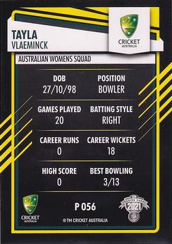 2021-22 TLA Traders Cricket Australia - Silver #P 056 Tayla Vlaeminck Back