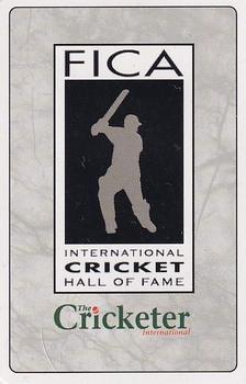 1998 FICA International Cricket Hall Of Fame #Q♣ Alec Bedser Back