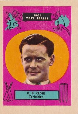 1961 A&BC Cricket 1961 Test Series (Large Border) #33 Brian Close Front