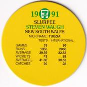 1991 7-Eleven Slurpee Aussie Cricket Stars #NNO Steve Waugh Back