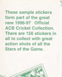 1996-97 Select Stickers - Sample Stickers #13 Matthew Hayden Back