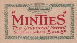 1926 Sweetacres Minties Cricketers #NNO Alan Kippax Back