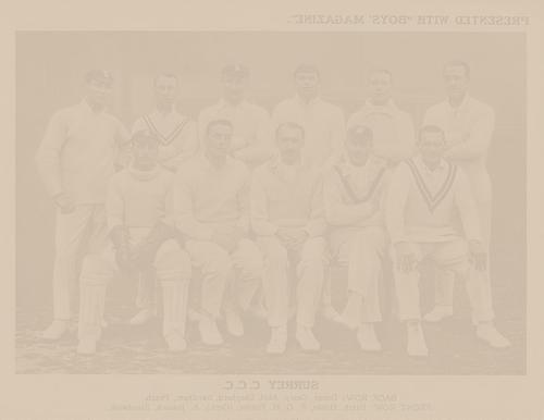 1922 Boys Magazine County Cricket Teams #NNO Surrey C.C.C. Back