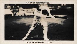1922 J.A. Pattreiouex Cricketers #C63 Percy Fender Front
