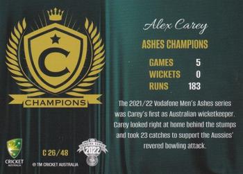 2022-23 TLA Traders Cricket Australia - Champions #C 26 Alex Carey Back