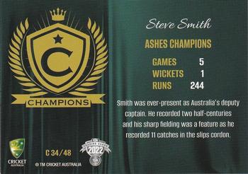 2022-23 TLA Traders Cricket Australia - Champions #C 34 Steve Smith Back