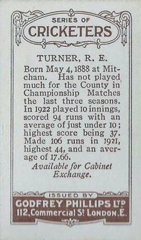 1923-25 Godfrey Phillips Cricketers #170 Charlie Turner Back
