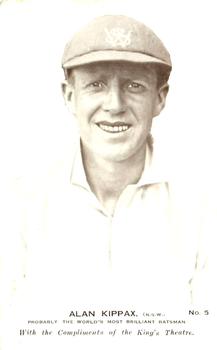 1930 The King's Theatre Australian Cricketers #5 Alan Kippax Front
