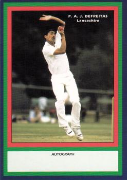 1993 County Print Services County Cricketers Autograph Series #95 Phillip Defreitas Front