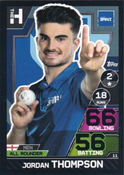 2023 Topps Cricket Attax The Hundred #11 Jordan Thompson Front