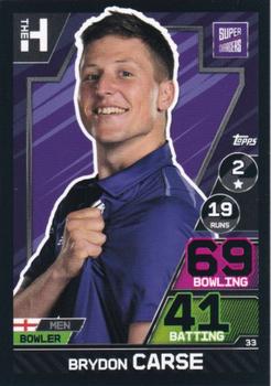 2023 Topps Cricket Attax The Hundred #33 Brydon Carse Front