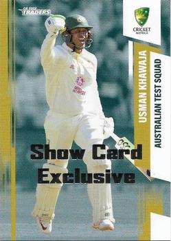 2022-23 TLA Traders Cricket Australia - Show Card Exclusive #008 Usman Khawaja Front