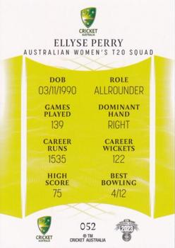 2023-24 TLA Traders Cricket Australia Luxe #052 Ellyse Perry Back