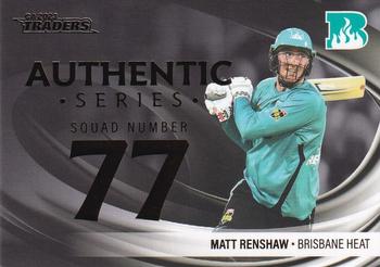 2023-24 TLA Traders Cricket Australia Luxe - Authentic Foil Number #AN 04 Matt Renshaw Front