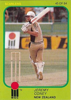 1981 Scanlens Cricket #45 Jeremy Coney Front