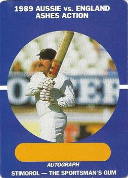 1989-90 Scanlens Stimorol Cricket #30 1989 Aussies vs England Ashes Action Front