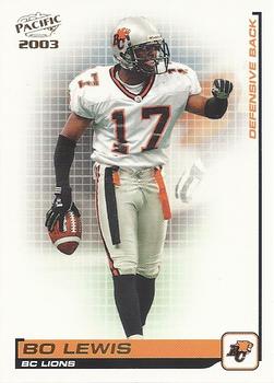 2003 Pacific  CFL #8 Bo Lewis Front
