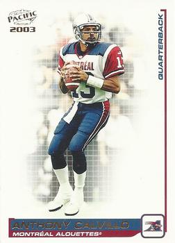 2003 Pacific  CFL #52 Anthony Calvillo Front