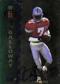 1995 Signature Rookies Signature Prime - TD Club Autographs #T-4 Joey Galloway Front