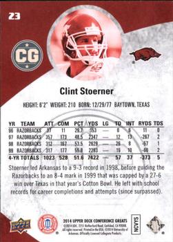 2014 Upper Deck Conference Greats - Copper #23 Clint Stoerner Back