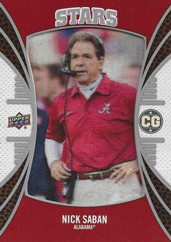 2014 Upper Deck Conference Greats - Manufactured Patches #P-37 Nick Saban Front