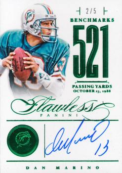 2014 Panini Flawless - Benchmarks Emerald #3 Dan Marino Front