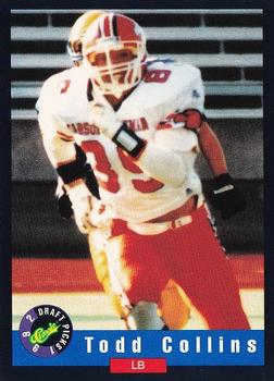 1992 Classic Draft Picks #95 Todd Collins  Front