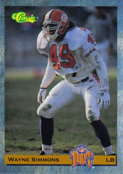 1993 Classic #92 Wayne Simmons  Front