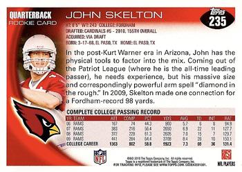 2010 Topps #235 John Skelton  Back
