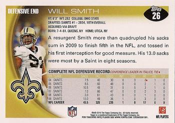 2010 Topps #26 Will Smith  Back