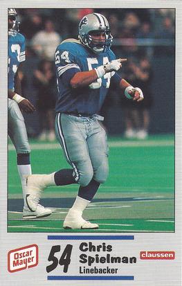 1990 Detroit Lions Police #2 Chris Spielman Front