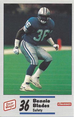 1990 Detroit Lions Police #5 Bennie Blades Front