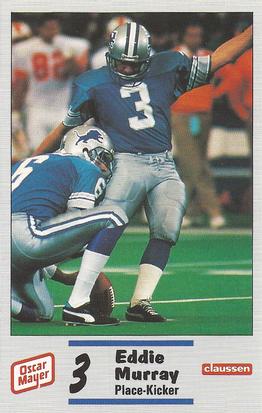 1990 Detroit Lions Police #12 Eddie Murray Front