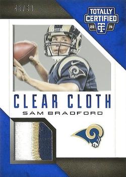2014 Panini Totally Certified - Clear Cloth Prime Blue #CC-SB Sam Bradford Front