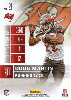 2014 Panini Contenders #21 Doug Martin Back