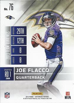 2014 Panini Contenders #76 Joe Flacco Back