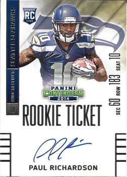 2014 Panini Contenders #228 Paul Richardson Front