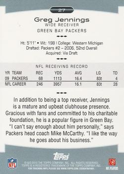 2010 Topps Platinum #27 Greg Jennings  Back