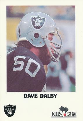 1985 Los Angeles Raiders Police #NNO Dave Dalby Front