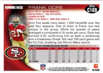 2010 Topps Chrome #C169 Frank Gore  Back