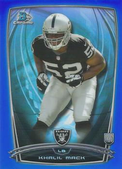 2014 Bowman Chrome - Blue Refractor #123 Khalil Mack Front