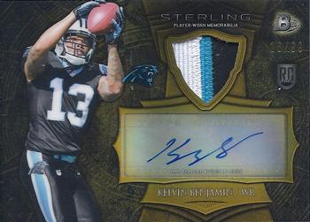 2014 Bowman Sterling - Rookie Autograph Relics Gold Refractors #BSAR-KB Kelvin Benjamin Front