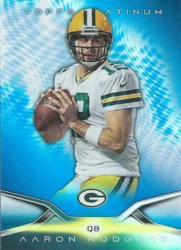 2014 Topps Platinum - Blue Wave Refractors #43 Aaron Rodgers Front