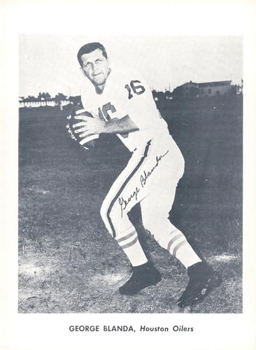 1961 Jay Publishing Houston Oilers #NNO George Blanda Front