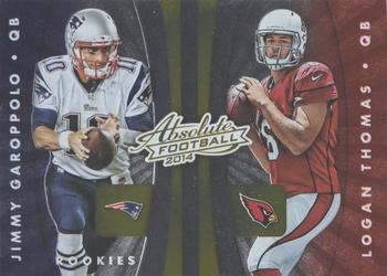 2014 Panini Absolute - Quads Rookies #16 Tom Savage / Aaron Murray / Jimmy Garoppolo / Logan Thomas Front