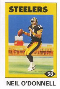 1992 Diamond NFL Superstars Stickers #58 Neil O'Donnell Front