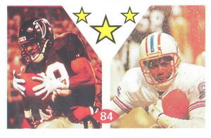 1992 Diamond NFL Superstars Stickers #84 Andre Rison / Haywood Jeffires Front