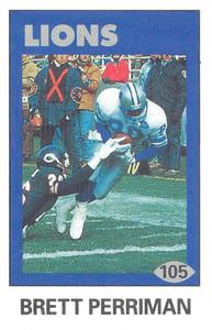1992 Diamond NFL Superstars Stickers #105 Brett Perriman Front