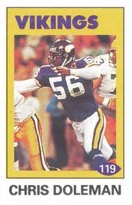 1992 Diamond NFL Superstars Stickers #119 Chris Doleman Front